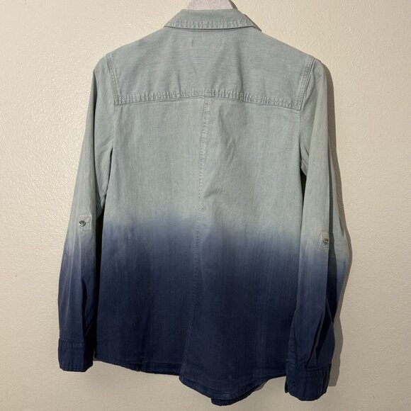 Michael Kors Womens Button Up Long Sleeve Stretch Denim Shirt Blue Size 8 - Picture 3 of 7